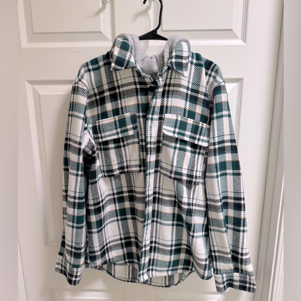 Wool Jacket Hoodie, Zara Large